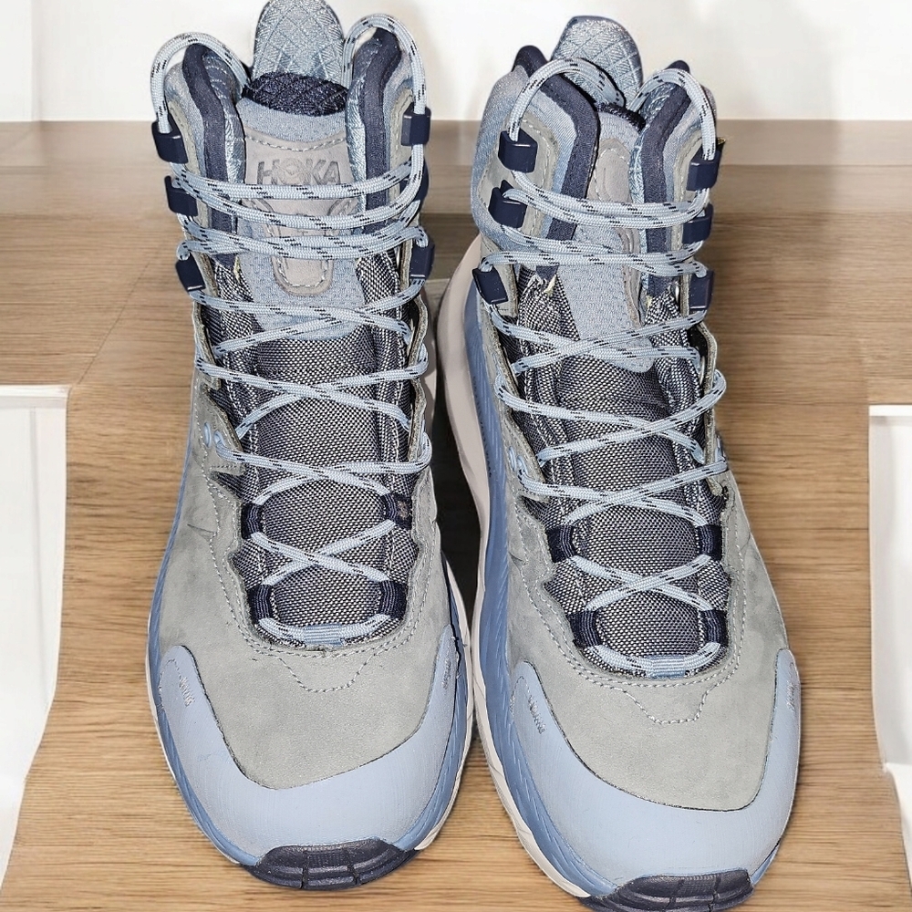 HOKA Kaha 2 GTX Gray/Blue Waterproof Hiking Boots - Picture 2 of 8